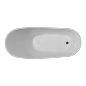 Bañera Acrílica Independiente Rosemont de Estilo Moderno, Ecológica, con Desagüe Incluido, para Baño Relajante, Diseño Cuadrado Blanco - Product Image 5