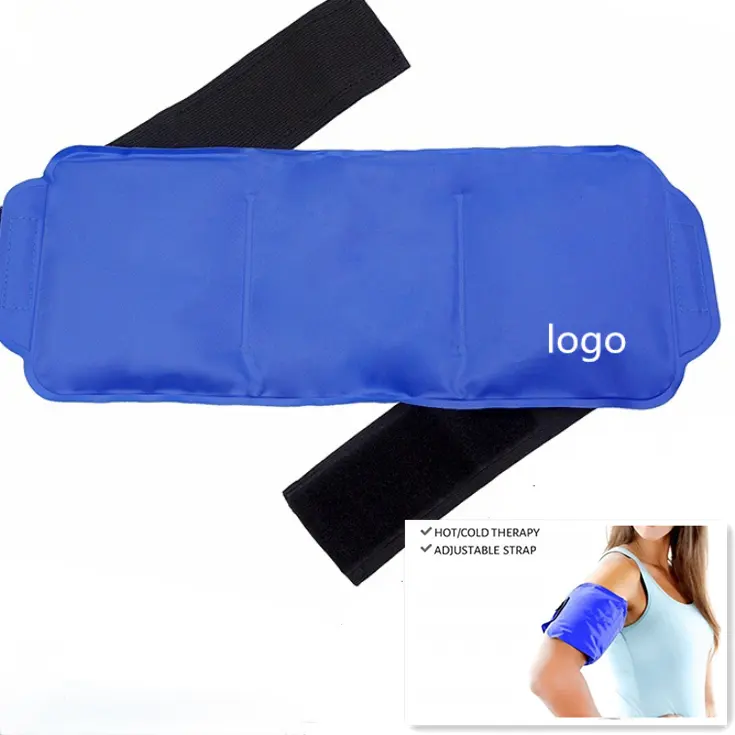 Paquete de hielo Wrap Gel reutilizable Paquete de hielo para aliviar el dolor de rodilla con terapia de compresa fría y caliente para lesiones en las piernas