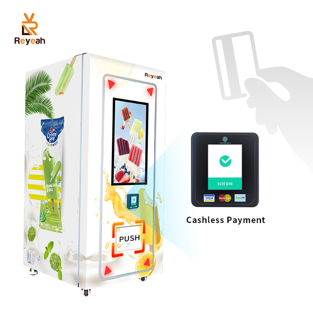 New Smart Frozen Shrimp Food Vending Machine Frozen Readymade Meals Soft Ice Cream Vendista Card Reader Vending Machine