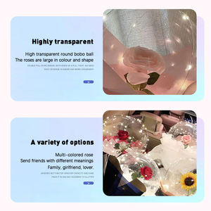 Ballons LED en gros pour la Saint-Valentin, ballons LED Bobo, ballons LED en forme de rose « Je t'aime », globos pour demande en mariage, fête de fiançailles - Product Image 4