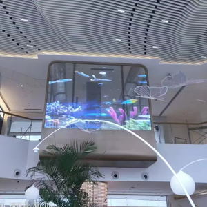 Indoor/Outdoor P3.91 LED Crystal <span class=keywords><strong>Film</strong></span> Pixel Screen Pendurado Instalação para Elevador Car TV Publicidade 3 Anos de Garantia SDK - Product Image 1