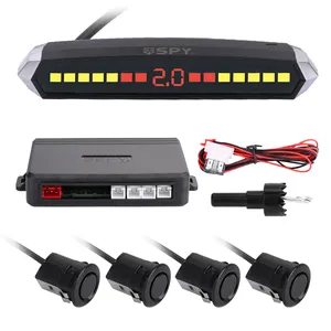 Spy Draadloze Led Auto Front Park Reverse Back Parking Sensor 4 Sensoren Systeem