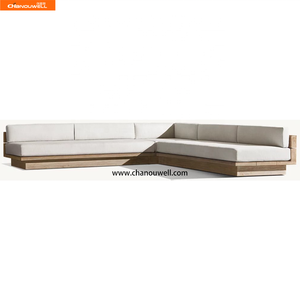 Ensemble de canapé modulaire en <span class=keywords><strong>L</strong></span> 2026, construction en teck moderne, utilisation en extérieur, hôtel, tous climats - Product Image 3