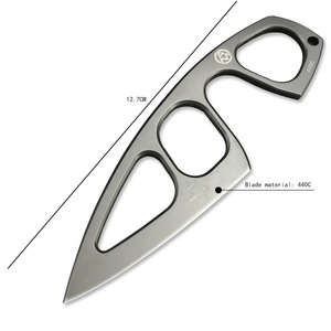 Mini Coltello Dritto da Esterno per Autodifesa, con Moschettone da Alpinismo, Strumento Portatile Multifunzione EDC, Lama Liscia per Campeggio - Product Image 5