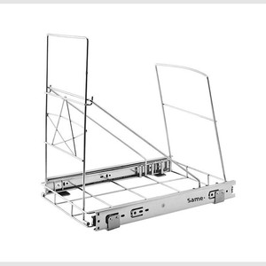 Porta Pattumiera Estraibile in Metallo a Singolo Livello per <span class=keywords><strong>Sottolavello</strong></span>, Regolabile e Scorrevole - Product Image 6