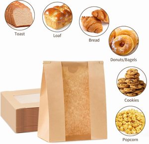 Bolsas de Papel Kraft Resellables de Alta Calidad para Envasado de Alimentos, con Ventana Transparente, Venta al Por Mayor - Product Image 6