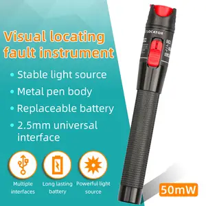 High Performance 50mW VFL Optical Red Light Laser Rotary Pen Fiber Visual Fault Locator FTTH Wireless LAN Compatible 4G Network
