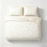 Ensemble de literie en microfibre à motifs aléatoires, 4 pièces, vente en gros, motifs de couleurs unies mélangées, Twin, Full, Queen, King pour la revente en gros