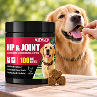 Friandises à mâcher pour chiens pour la mobilité des articulations, à base de glucosamine et de chondroïtine — Formule personnalisée OEM ODM en marque blanche