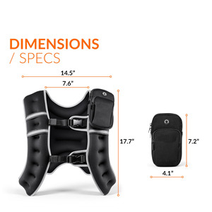 Chaleco con Peso para Hombres y Mujeres, Chaleco con 6 Pesas de Arena de Hierro para el Hogar, Venta al por Mayor, Personalizado, Chaleco con Peso Ajustable de 10 kg a 30 kg - Product Image 5