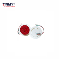 Rond 12 LED Jaune Lampe Stop Turn Brake Feu arrière Encastré Camion Remorque Oeillet XDXH010