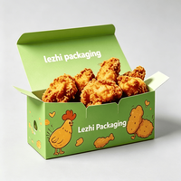 Boîte d'emballage personnalisée pour poulet frit, carton alimentaire à emporter, hot-dog coréen à emporter, burger français, boîte en papier pour poulet frit, restauration rapide