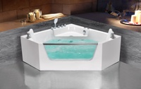 Baignoires à Jets de Massage pour 2 Personnes en Angle Neo avec Deux Dimensions pour Petits Espaces