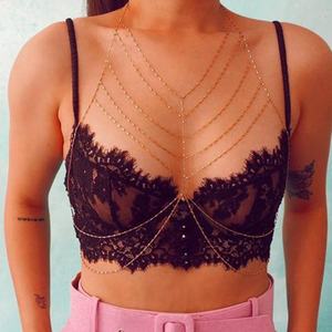 سلسلة جسم من الفولاذ المقاوم للصدأ بتصميم بوهيمي غربي عصري للسيدات، سلسلة متعددة الطبقات، ملابس داخلية مثيرة، هدية للحفلات - Product Image 2