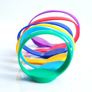 인기있는 <span class=keywords><strong>NFC</strong></span> 절묘한 방수 13.56MHz 실리콘 팔찌 1k RFID 칩 친환경 신원 지불 멤버십 호텔 - Product Image 5