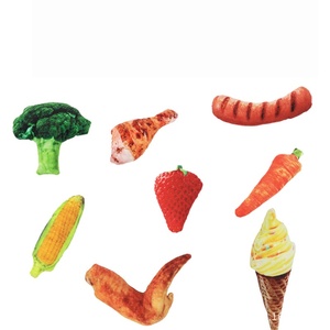 Giocattoli da Masticare Durevoli ed Ecologici a Forma di Cibo, Simulazione Realistica, Morbidi in Cotone con Catnip, Frutta con Suono Squittente per Cani e Gatti - Product Image 4