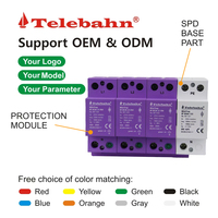 Parafoudre AC 255V 25kA 10/350μs SPD Imax8/20μs 100kA 3P+NPE Dispositif de protection contre les surtensions triphasé pour TT/TN-S