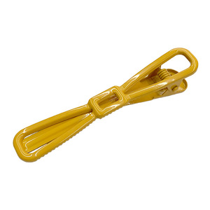 <b>Bow</b> Tie Hollow Duckbill Hair <b>Clip</b> 80x14mm Solid Color Daily Use Girly Bangs <b>Clip</b> - Product Image 5