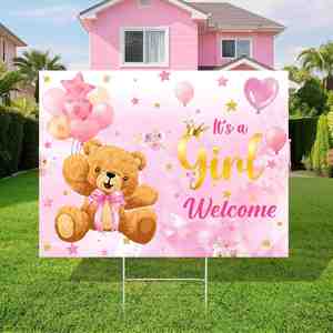Personalized Yard Signs <b>Custom</b> Design Waterproof UV Resistant Fade Proof for Outdoor Baby Shower Lawn Garden Party Decorations - Product Image 3