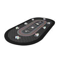 Tapis de Poker Texas Ovale 70x140cm Nappe Baccarat Impression Personnalisée Tapis de Poker Texas en Néoprène