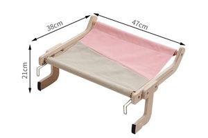 Gran madera y tela Oxford gato ventana percha hamaca colgante <span class=keywords><strong>nido</strong></span> <span class=keywords><strong>cama</strong></span> para balcón o cajón gato <span class=keywords><strong>cama</strong></span> asiento - Product Image 4