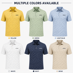 Polo de Golf Amarillo Premium Personalizado para Hombre, Microimpresión, Rendimiento, Absorción de Humedad, Marca Privada, Ropa Corporativa OEM - Product Image 2