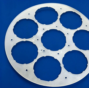 แผ่นควอตซ์ซิลิกาสำหรับอุตสาหกรรม OEM ทนทานต่อแรงกระแทก ใช้กับเครื่อง CNC 5 แกน พร้อมแหวนควอตซ์แบบกำหนดเอง - Product Image 6