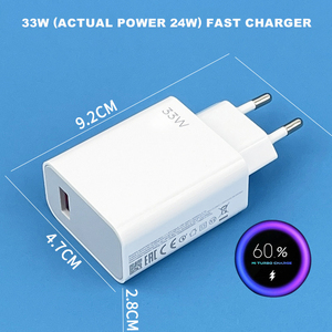 อะแดปเตอร์ชาร์จเร็ว 33W USB Super Fast Charger หัวปลั๊กแบบ US EU รองรับ QC4.0 พร้อมสาย Type C 6A สำหรับ <span class=keywords><strong>Xiaomi</strong></span> <span class=keywords><strong>12</strong></span> 11 <span class=keywords><strong>Ultra</strong></span> 10 <span class=keywords><strong>Pro</strong></span> Redmi - Product Image 4