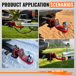 Kit d'accessoires de remorquage robuste avec stabilisateur anti-tintement et goupille de verrouillage sécurisée, compatible avec attache de remorque en acier de 2 pouces - Product Image 6