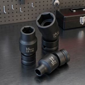 APLUS GTS-5754112 ประแจบล็อกหกเหลี่ยมแบบหมุนได้ 1/2 นิ้ว ขนาด 10 มม. ความยาว 66 มม. D1:15.2 มม. D2:25 มม. คุณภาพระดับอุตสาหกรรม สำหรับซ่อมยานยนต์ - Product Image 2