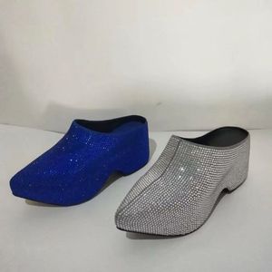 Ladies Shoes Free Shipping Full Rhinestone Sandalia Plataforma High Quality Style Chunky Platform <b>Sandals</b> - Product Image 6