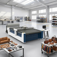 Machine de découpe industrielle à couteau vibrant pour la fabrication de cuir, tissus, chaussures et sacs – Système haute précision