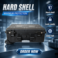Grande valise de protection rigide personnalisée en couleur pour appareils photo, drones et équipement photographique avec mousse prédécoupée ou mousse sur mesure