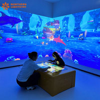 Jeu de dessin de Projection murale de table tactile interactive AR Alive pour enfants avec projecteur laser et construction en coque métallique