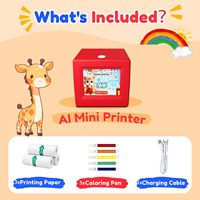 Imprimante d'étiquettes portable IA à commande vocale, mini imprimante thermique intelligente sans encre pour loisirs créatifs, étiquetage scolaire, bricolage, rechargeable