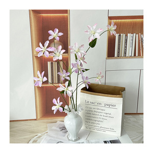 Flores Artificiales de Clematista de Simulación, Venta al Por Mayor a Precio Económico, Decoración Floral Artificial, Fábrica China - Product Image 6