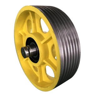Roues de guidage d'ascenseur KONE 420x6x8 en fonte, roues de contre-câble pour le bas de cabine d'ascenseur - Product Image 3
