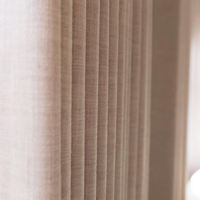 Cortinas de Lino Rosa de Lujo para Sala de Estar, Opacas, con un Toque Natural y Elegante