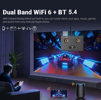 Projecteur vidéo intelligent certifié TV 1080P 4K La-ser, 1500 ANSI lumens, pour cinéma maison, réunions, Wi-Fi, Beamer