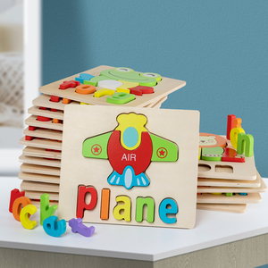 Wood 3d puzzle toy box children color animal transport wood intelligence iq brain 3d vehicle car jigsaw animal shaped puzzle