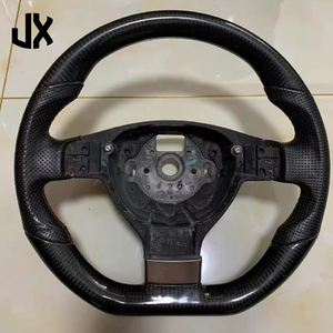 Volante Sportivo di Alta Qualità in Pelle Nera Traforata e Fibra di Carbonio per Volkswagen VW <span class=keywords><strong>Golf</strong></span> <span class=keywords><strong>5</strong></span> MK5 GTI <span class=keywords><strong>Accessori</strong></span> Auto - Product Image 6