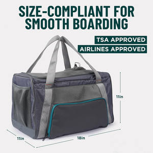 Transportadora de Gatos Grande Aprobada por Aerolíneas, Caja Sólida Plegable con Apertura Superior, Capacidad de 50 lb para Viajes - Product Image 5