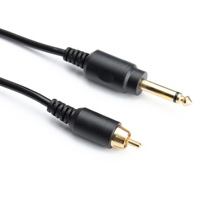 สายไฟสำหรับสักมุมขวา90 ° โมโนไปยัง RCA ชุบทอง - Product Image 3