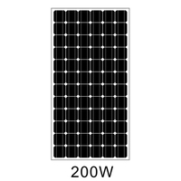 Panneau solaire monocristallin 150W 200W à prix de gros pour petits systèmes solaires et chargeurs de batteries