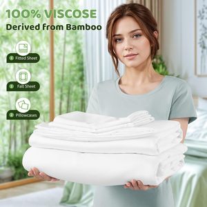 300 chủ đề đếm tấm tre đặt 100% đồng bằng bộ đồ giường cho home & HOTEL sợi tre - Product Image 6