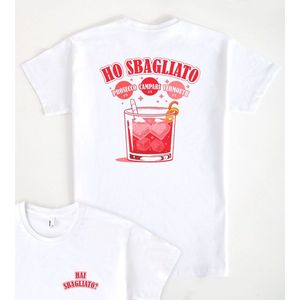 T-shirt promozionale da uomo bianca Ho Sbagliato Cocktail - Product Image 1