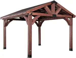 Best Selling Wooden Pergola with Waterproof Leisure Eco-friendly Garden Tent Outdoor Gazebo Arches, Arbours, Pergolas