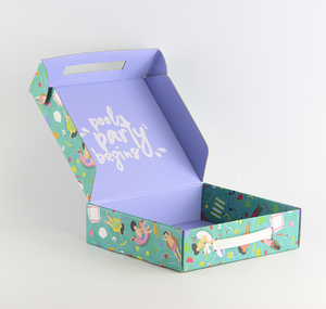 Cajas de cartón de papel Kraft impresas con logotipo personalizado con asa - Product Image 4