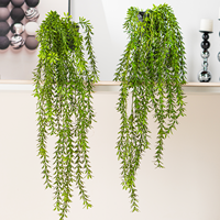 Plante artificielle suspendue de 2,3 pieds, fausse vigne avec feuillage vert, feuilles réalistes pour panier suspendu, décoration de jardinière