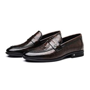 Chaussures en cuir pour hommes Printemps 2026 – Mocassins de ville élégants à enfiler, haut de gamme, pour affaires et mariages - Product Image 4